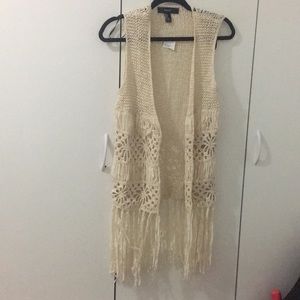 Beige off white Forever 21 Cardigan